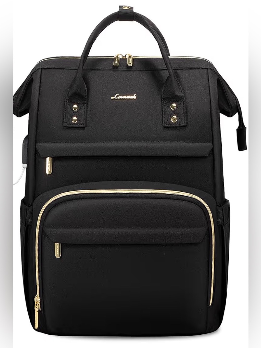 NWT Black LOVEVOOK black gold 15.6 Backpack tote laptop bag